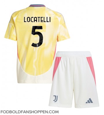 Juventus Manuel Locatelli #5 Udebanetrøje Børn 2024-25 Kortærmet (+ Korte bukser)